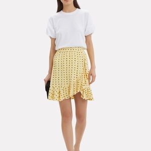NWT Ganni Maize Print Crepe Skirt